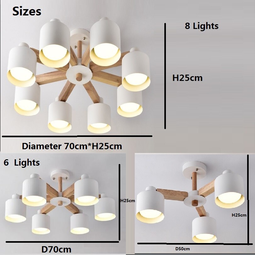 SkandiShop Nordic Design Modern Wood Lustre E27